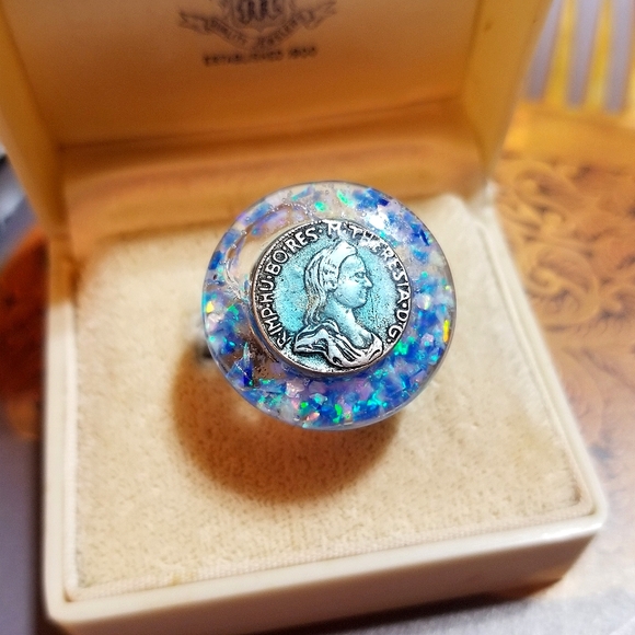 FLOATING OPALS MzMax Resin Designs Ring - Picture 8 of 8